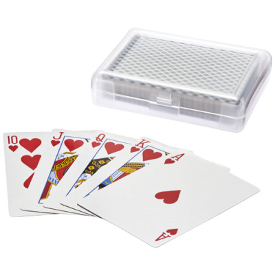 RENO PLAYING CARD PACK SET in Case in Solid Black & Transparent