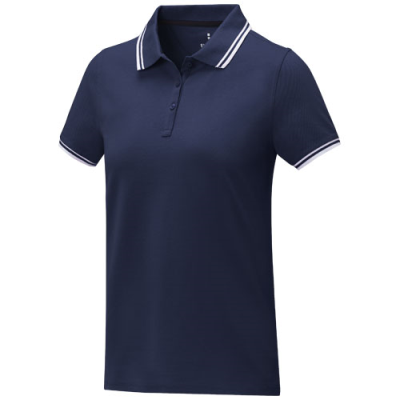 AMARAGO SHORT SLEEVE WOMENS TIPPING POLO in Navy