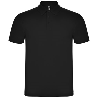 AUSTRAL SHORT SLEEVE UNISEX POLO in Solid Black