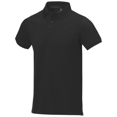 CALGARY SHORT SLEEVE MENS POLO in Solid Black