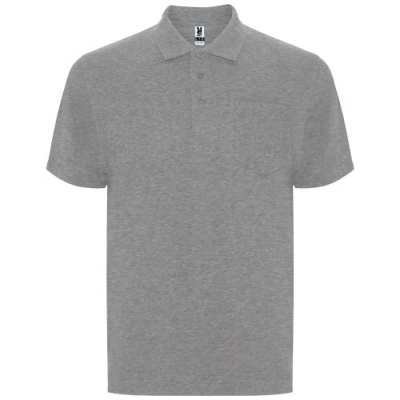 CENTAURO PREMIUM SHORT SLEEVE UNISEX POLO in Marl Grey