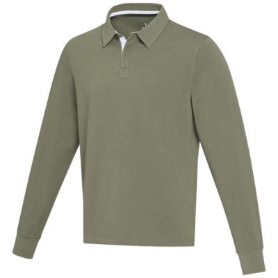 CLYDE UNISEX ORGANIC RUGBY POLO SWEATSHIRT in Green