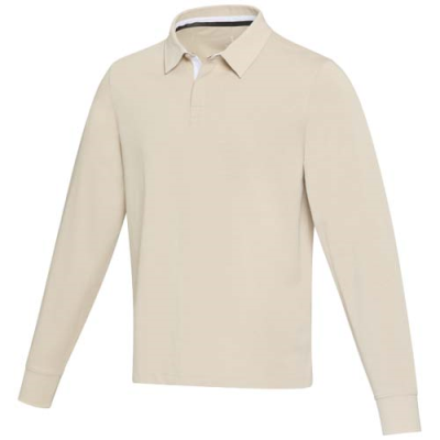 CLYDE UNISEX ORGANIC RUGBY POLO SWEATSHIRT in Oatmeal