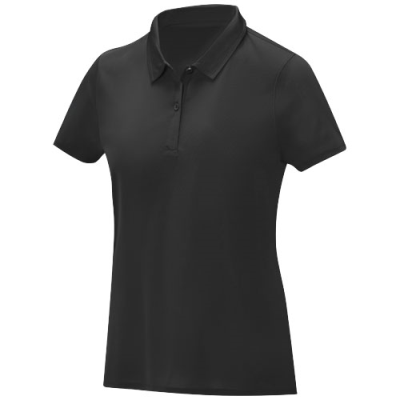 DEIMOS SHORT SLEEVE LADIES COOL FIT POLO in Solid Black