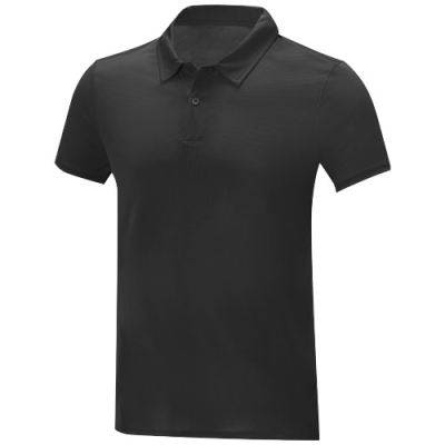 DEIMOS SHORT SLEEVE MENS COOL FIT POLO in Solid Black