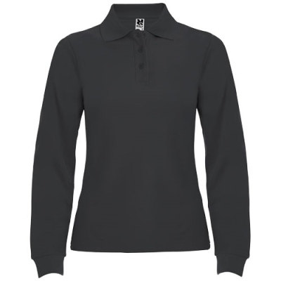 ESTRELLA LONG SLEEVE LADIES POLO in Dark Lead