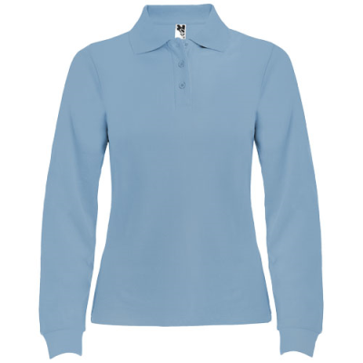 ESTRELLA LONG SLEEVE LADIES POLO in Light Blue