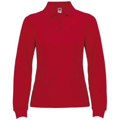 ESTRELLA LONG SLEEVE LADIES POLO in Red