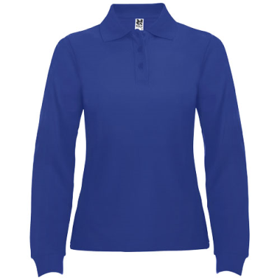 ESTRELLA LONG SLEEVE LADIES POLO in Royal Blue