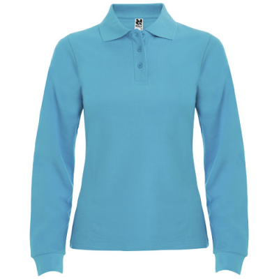 ESTRELLA LONG SLEEVE LADIES POLO in Turquois