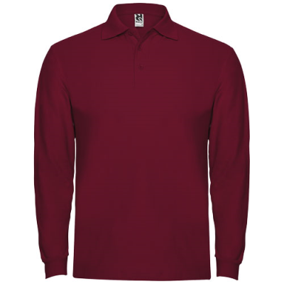 ESTRELLA LONG SLEEVE MENS POLO in Garnet