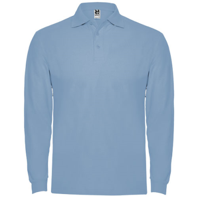 ESTRELLA LONG SLEEVE MENS POLO in Light Blue