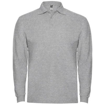 ESTRELLA LONG SLEEVE MENS POLO in Marl Grey