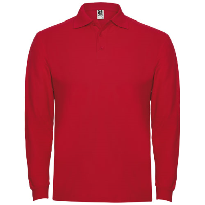 ESTRELLA LONG SLEEVE MENS POLO in Red