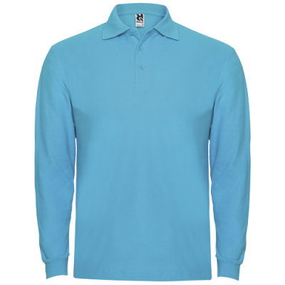 ESTRELLA LONG SLEEVE MENS POLO in Turquois