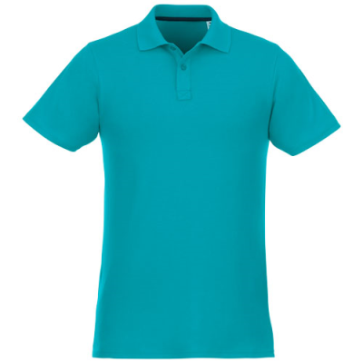 HELIOS SHORT SLEEVE MENS POLO in Aqua