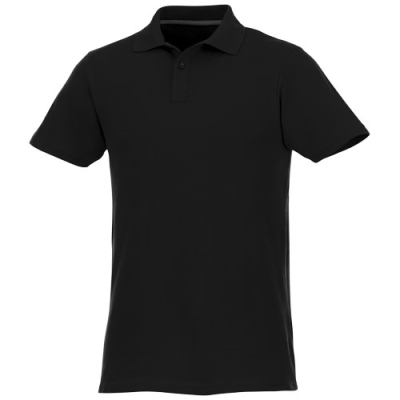 HELIOS SHORT SLEEVE MENS POLO in Solid Black