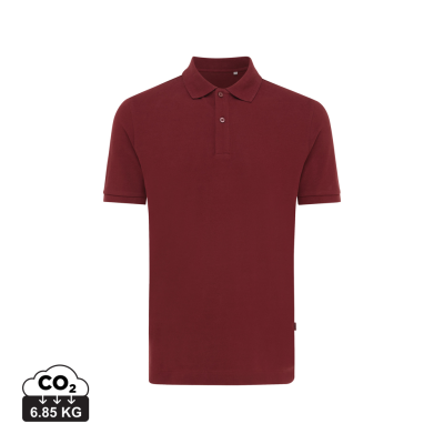 IQONIQ YOSEMITE RECYCLED COTTON PIQUE POLO in Burgundy