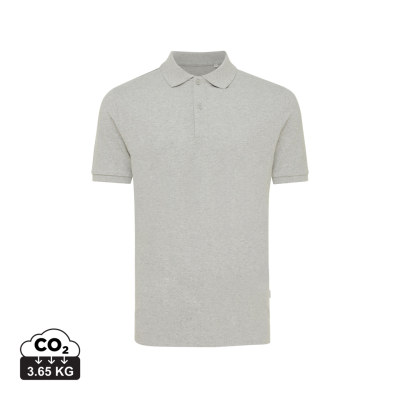 IQONIQ YOSEMITE RECYCLED COTTON PIQUE POLO in Heather Grey