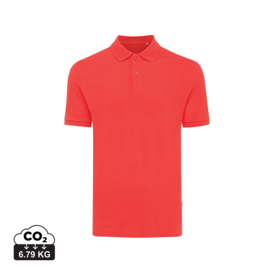 IQONIQ YOSEMITE RECYCLED COTTON PIQUE POLO in Luscious Red