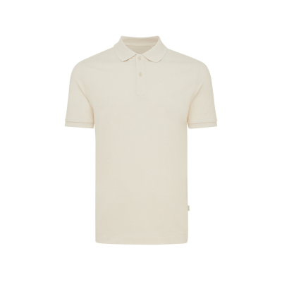 IQONIQ YOSEMITE RECYCLED COTTON PIQUE POLO in Natural Raw