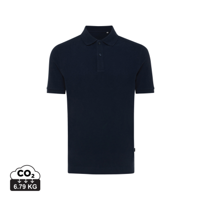 IQONIQ YOSEMITE RECYCLED COTTON PIQUE POLO in Navy