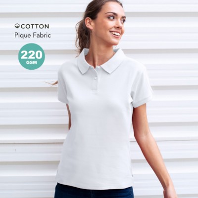 LADIES WHITE POLO SHIRT KOUPAN