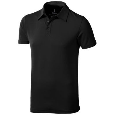 MARKHAM SHORT SLEEVE MENS STRETCH POLO in Anthracite Grey