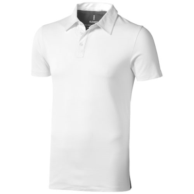 MARKHAM SHORT SLEEVE MENS STRETCH POLO in White