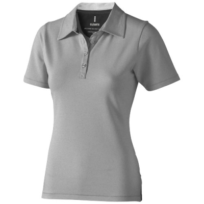 MARKHAM SHORT SLEEVE WOMENS STRETCH POLO in Grey Melange