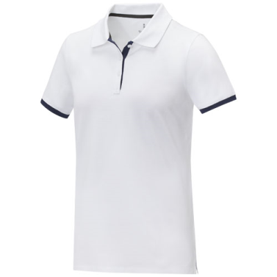 MORGAN SHORT SLEEVE LADIES DUOTONE POLO in White