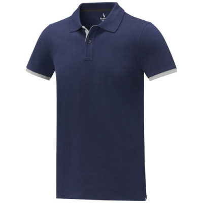 MORGAN SHORT SLEEVE MENS DUOTONE POLO in Navy