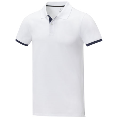 MORGAN SHORT SLEEVE MENS DUOTONE POLO in White