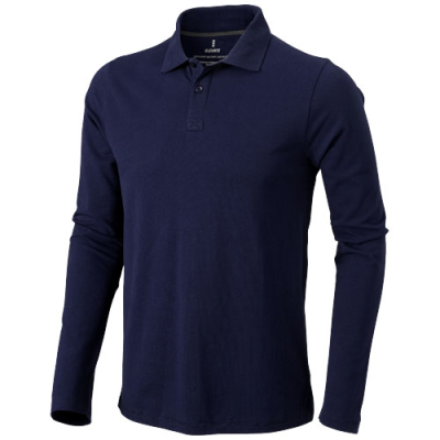 OAKVILLE LONG SLEEVE MENS POLO in Navy