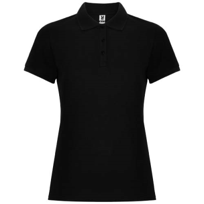 PEGASO PREMIUM SHORT SLEEVE WOMENS POLO in Solid Black