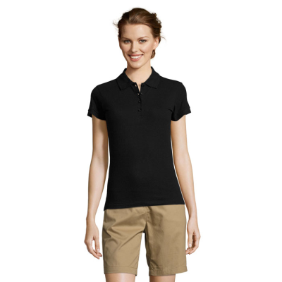 PEOPLE LADIES POLO 210G in Black