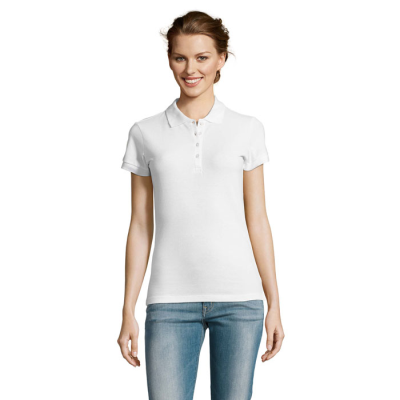 PEOPLE LADIES POLO 210G in White