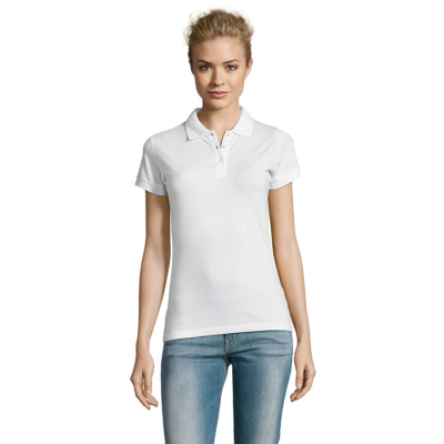 PERFECT LADIES POLO 180 in White