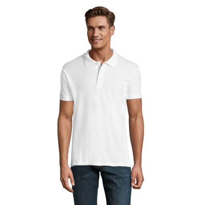 PERFECT MEN POLO 180G in White