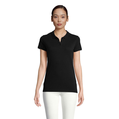 PLANET LADIES POLO 170G in Black