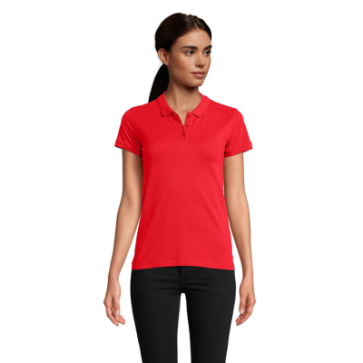 PLANET LADIES POLO 170G in Red