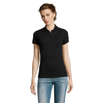 PRIME LADIES POLO 200GR in Black