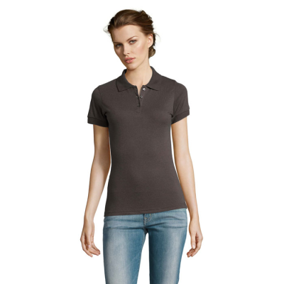 PRIME LADIES POLYCOTTON POLO in Grey