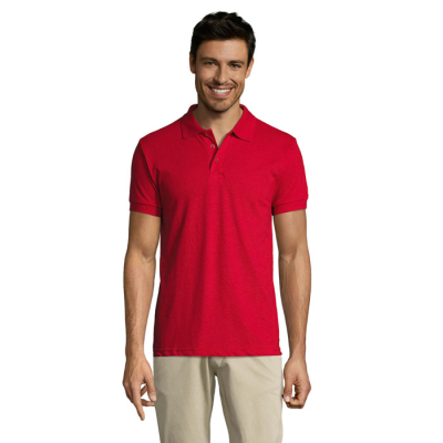 PRIME MEN POLYCOTTON POLO in Red