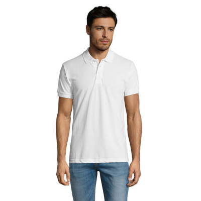 PRIME MEN POLYCOTTON POLO in White