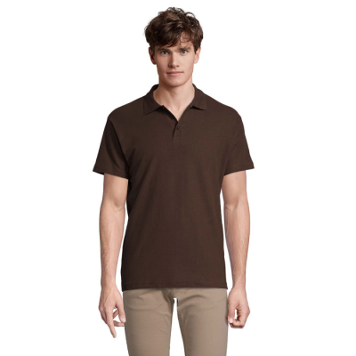 SPRING II MEN POLO 210G in Brown