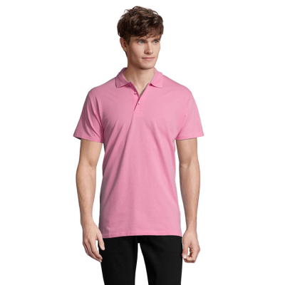 SPRING II MEN POLO 210G in Pink