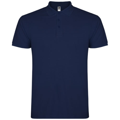 STAR SHORT SLEEVE CHILDRENS POLO in Navy Blue