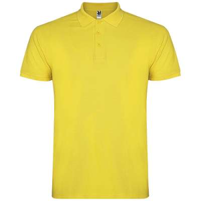 STAR SHORT SLEEVE CHILDRENS POLO in Yellow