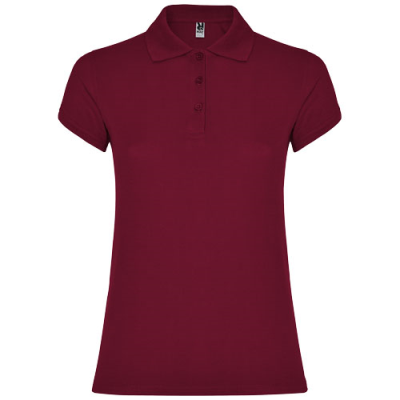 STAR SHORT SLEEVE LADIES POLO in Garnet